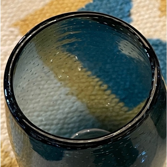 4 Art Glass Hand Blown Bullicante (controlled bubbles) Tumblers or Wine Glasses - Picture 6 of 13